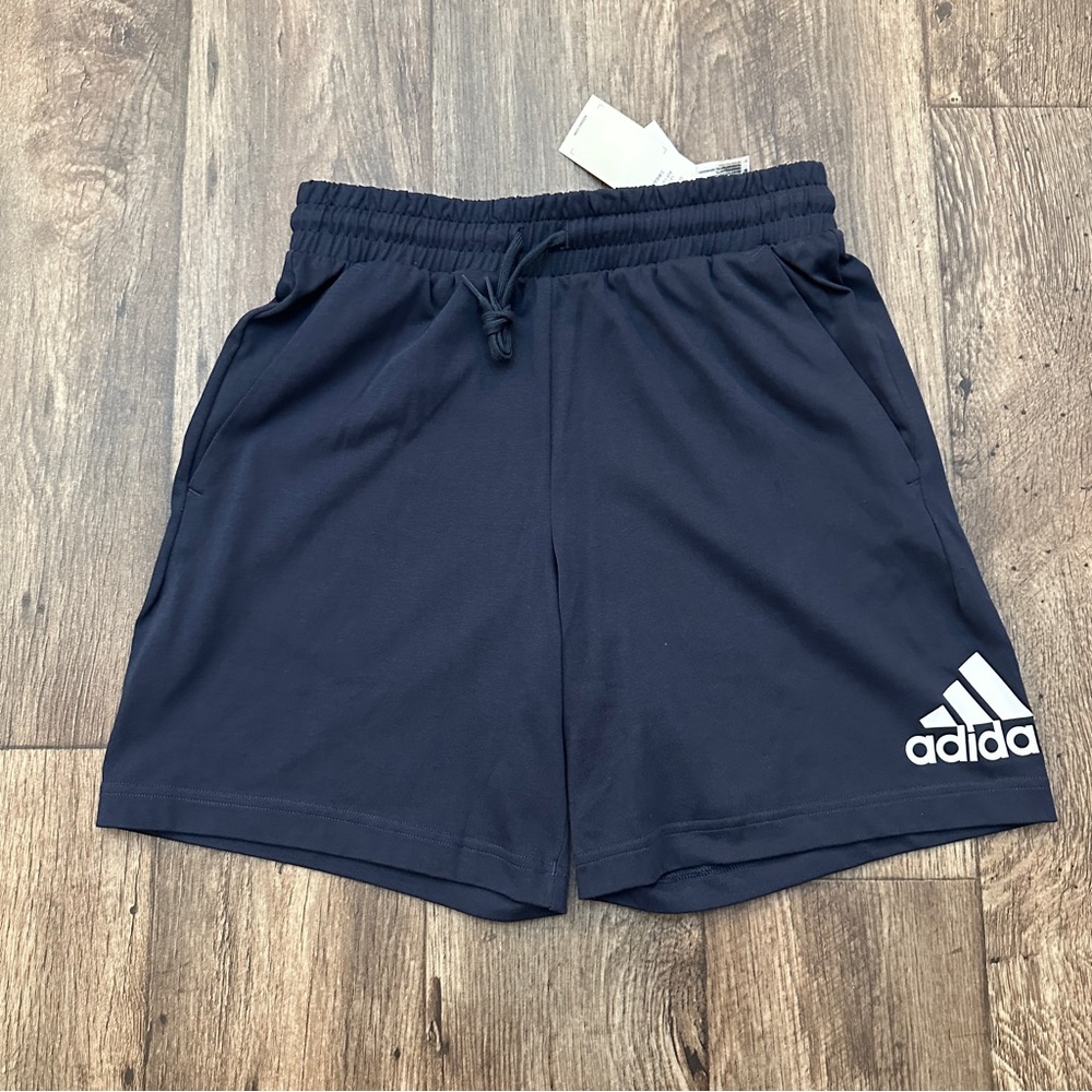 Adidas Men Multi Sport Run Casual Logo Shorts Men’s Size S Navy Blue NEW